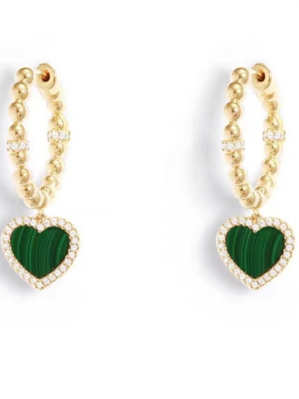 Apm Monaco Heart Hoop Earrings